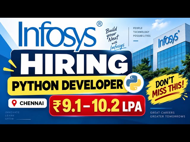 Infosys Hiring Python Developers 🔥 | Python Developer Job | Apply Now | Freshers & Experienced
