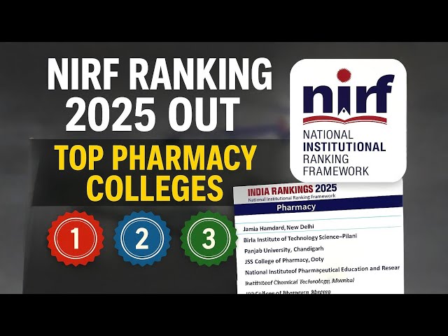 NIRF PHARMACY RANKING 2025 LIVE NOW || CHECK INDIA'S BEST PHARMACY COLLEGES
