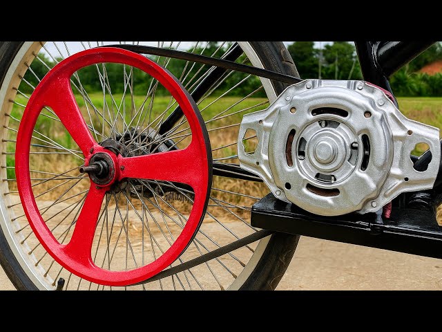 I have installed a WASHING MACHINE MOTOR on my bike! You will be amazed at how fast it goes.