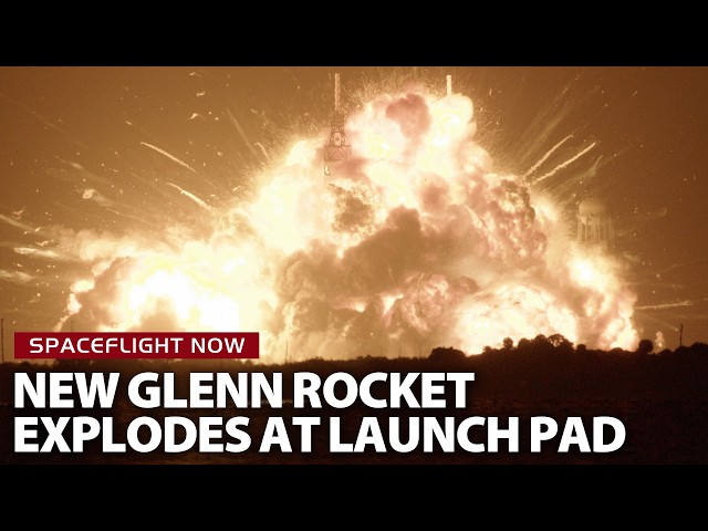 Blue Origin New Glenn rocket explodes during launch pad test at Cape Canaveral