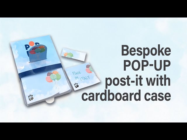 Post-it with POP-UP cardboard case - Made in Italy - Proramillenote production
