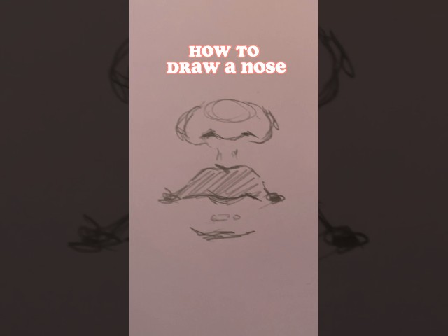 How to draw a nose! #art #artdrawing #drawing #tutorial
