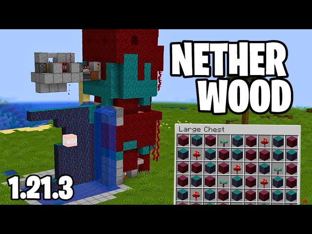 Infinite Nether Woods Farm Tutorial 1.21.3! Minecraft Java