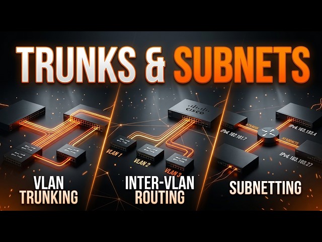 VLAN Trunking, InterVLAN & Subnetting in Packet Tracer | 3 Real Examples [05/15]
