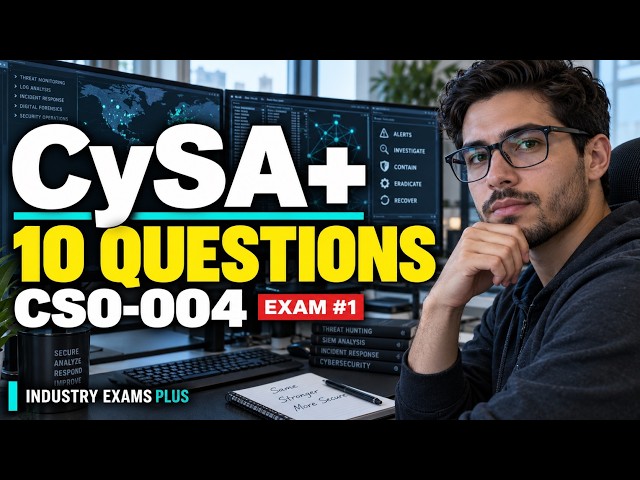CS0-004 CySA+ V4 Practice Exam #1: 10 Original Analyst Questions