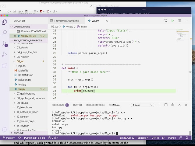 Tiny Python Projects: Ch 6 Pt 3 (Multiple levels of looping)