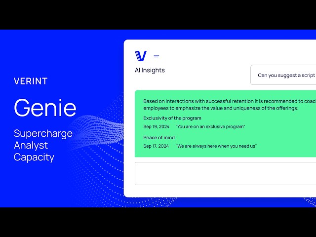 Verint Genie Bot | Generative AI for Contact Centers
