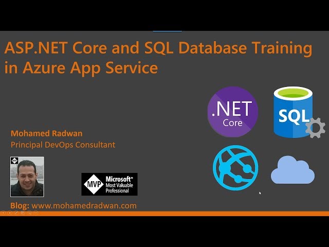 ASP.NET Core and SQL Database Training in Azure App Service | Developing ASP.NET & Entity Framework