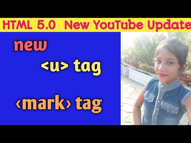 HTML 5 use mark tag and u tags |