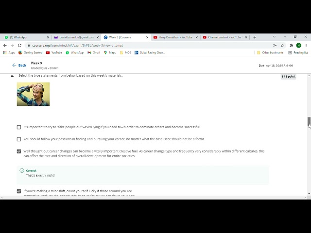 Coursera Mindshift Week 3 Exam