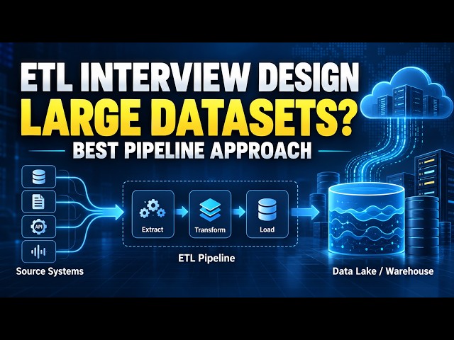 ETL Interview Design FAQ | Best ways to design ETL pipeline for large dataset