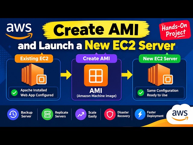 Mini Project 5: Create AMI & Launch a New EC2 Server | AWS Hands-On Project Learn  Conf replication.
