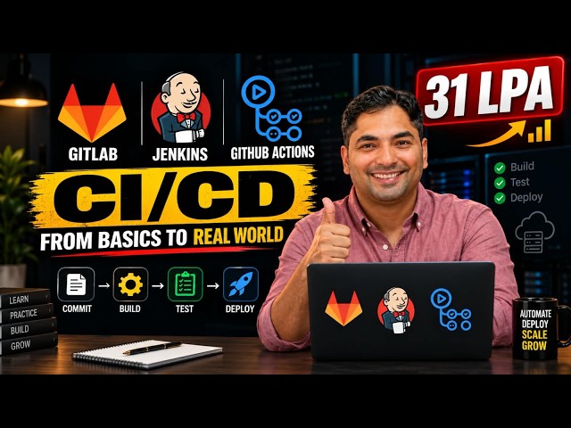 Master CI/CD with GitLab CI/CD, ArgoCD & Jenkins — Zero to Advanced | 31+ LPA Roadmap