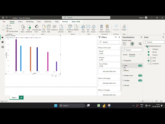 Power BI Lab | Part B | Lab 3 | Creating Basic Charts