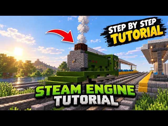 Minecraft: How To Make A Steam Engine 🚂 || Tutorial
