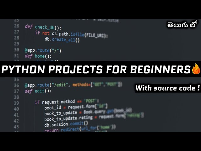 Python projects for beginners || Basic python projects || In Telugu