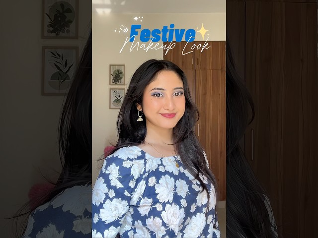 Festive Makeup Look🌺 #shorts #makeuptutorial #festivalvibes