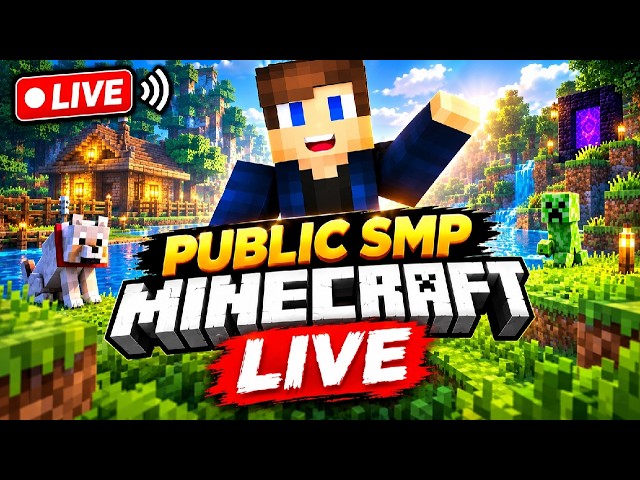 Minecraft live 🔥|Minecraft Public Server||Minecraft Hardcore Live Day1🔥