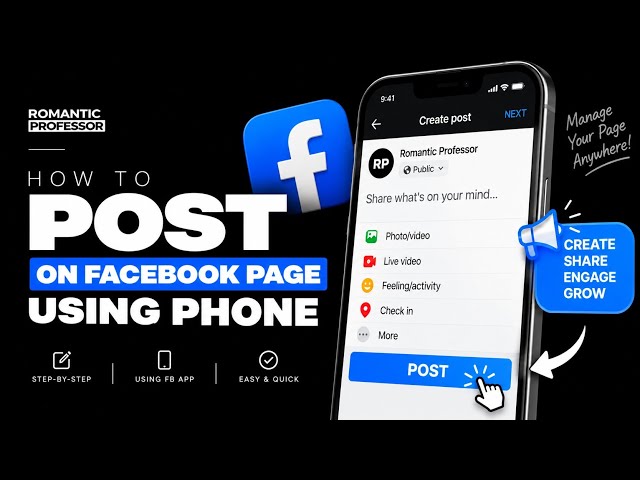 How to Post on Facebook Page Using Phone (2026) | FB App Tutorial