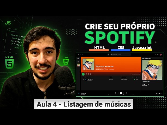 Como criar seu próprio Spotify com HTML, CSS e JavaScript | Lista de músicas (#4)