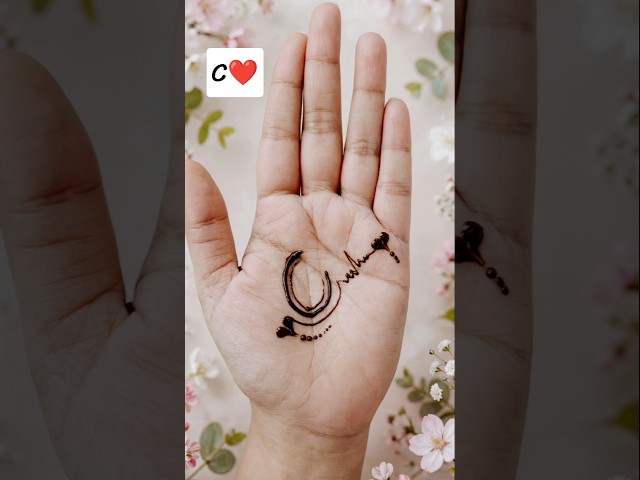C❤️ Henna Tattoo| Easy Mehndi Tutorial#mehndi #henna #shorts #youtubeshorts #mehndidesign