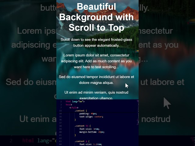 CSS Scroll-to-Top Button