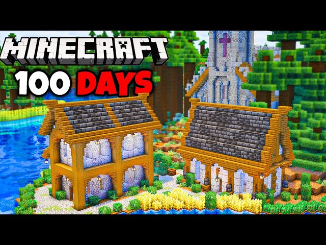 I Survived 100 Days STRANDED In A Forest In Minecraft