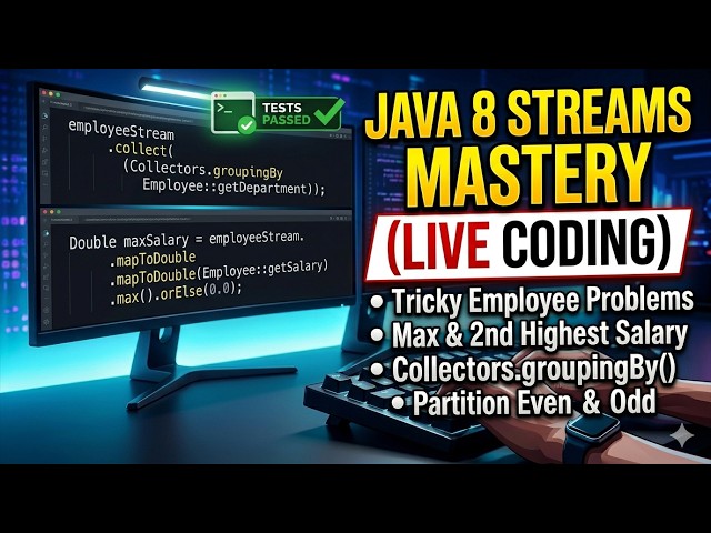Java 8 Streams Interview Questions: Crack Senior Level Coding Rounds (Live Coding)