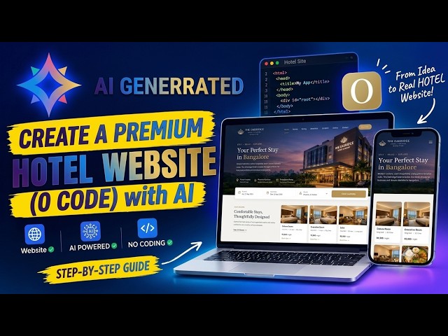 AI Generated Hotel Website from Scratch 🤯 | No-Code Tutorial
