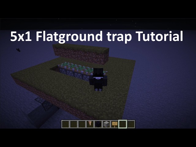 So baust du eine 5x1 Flatground-Falle in Minecraft