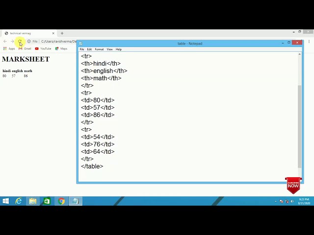 how to create table in html with border//  crate table ,Attribute &field in html //html tutorial
