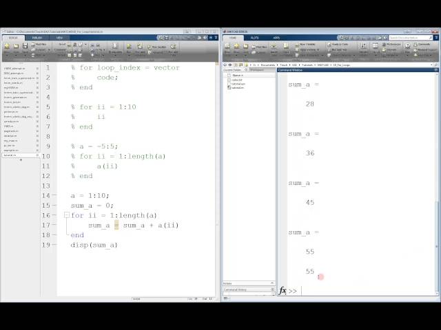 MATLAB For Loop Tutorial