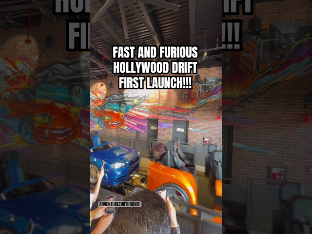 NEW! FAST AND FURIOUS HOLLYWOOD DRIFT COASTER FIRST LAUNCH! Universal Studios Hollywood