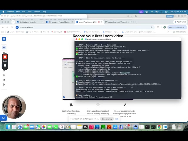Quick email generation task in Python - AI assitant.