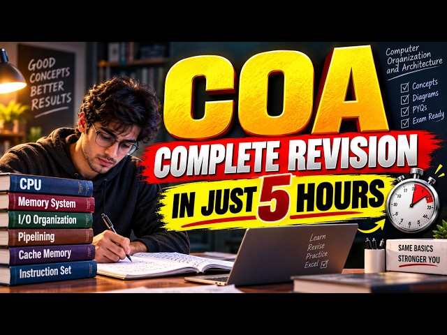 COA Short Notes Course: All Formulas & Definitions in One Place