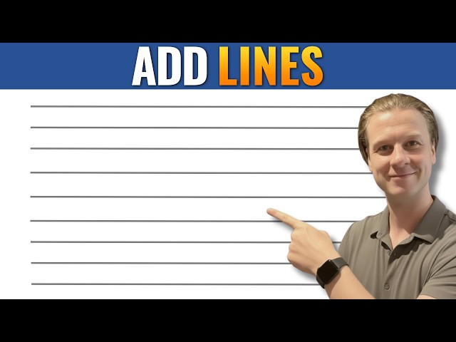 How To Add Lines In Word