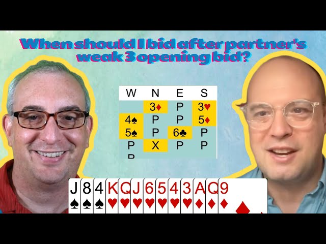 When should we bid after partner's weak 3-bid? - with Adam Parrish