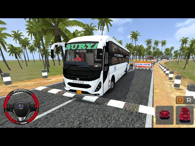 Eicher Volvo Sleeper Coach Bus | Indian Traffic Speed Breaker 😱 | Bus Simulator Indonesia (BUSSID)