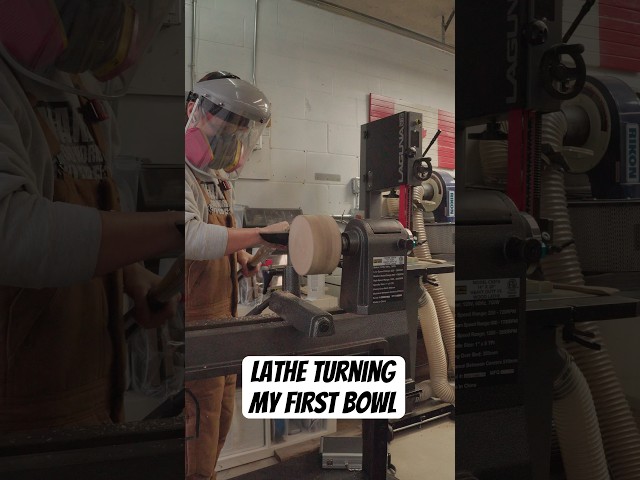 Turning my First Bowl on my Craftex Lathe  // DIY Woodworking #woodturning