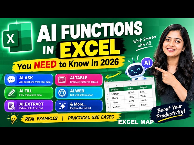 AI Functions in Excel You NEED to Know in 2026 | 10x Your Excel