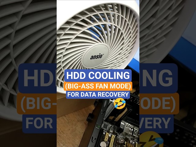 Supplemental cooling for HDD data recovery 😅 #righttorepair