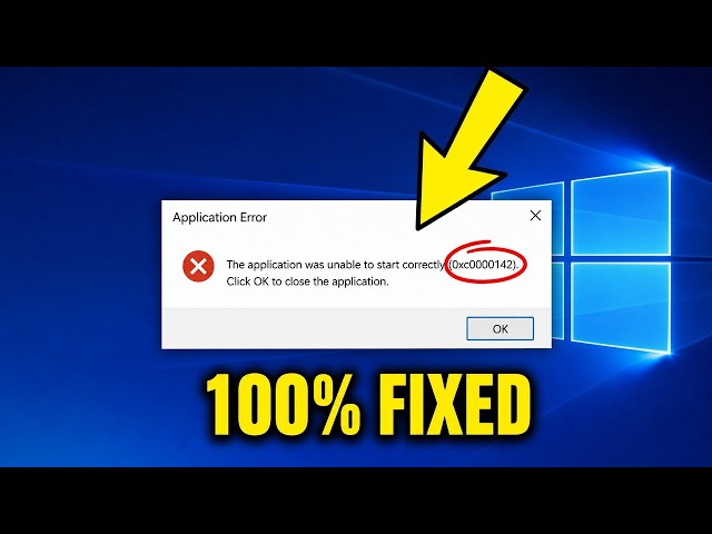 How To Fix 0xC0000142 Error Windows