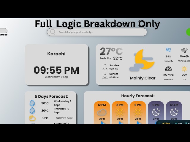 Weather Dashboard | JavaScript API Logic & Data-to-UI Explained