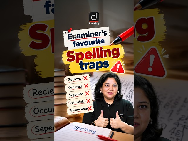 Examiner’s favourite Spelling traps 🪤 #english #words #drishtibanking