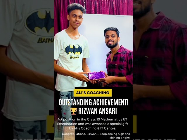 Success won't come to.. You go to it.. Congratulations to both of you...