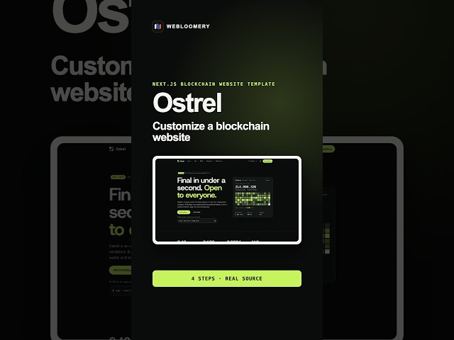 Customize a Next.js Blockchain Website Template in 4 Steps | Ostrel #Shorts