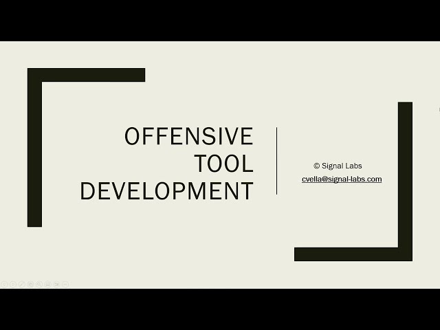 Offensive Tool Development Course Preview