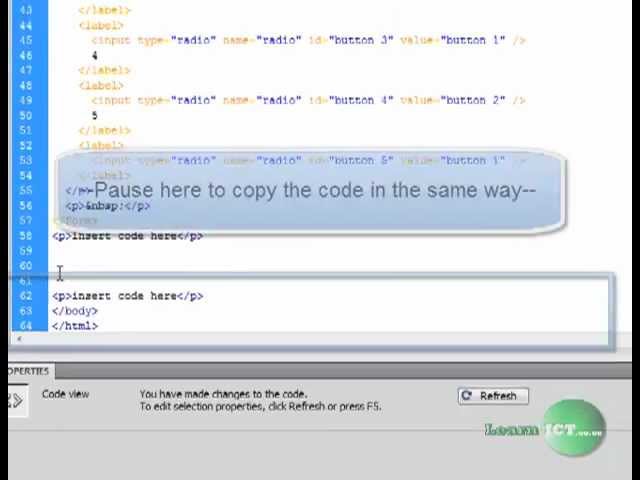 creating a feedback form in DreamWeaver CS3