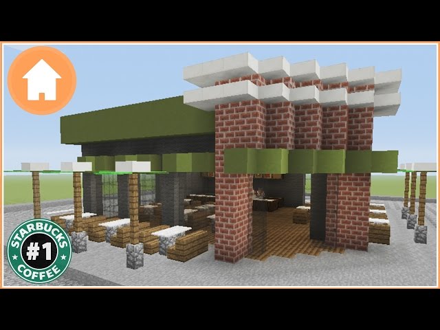 Minecraft Tutorial: How to Build a Starbucks in Minecraft #1