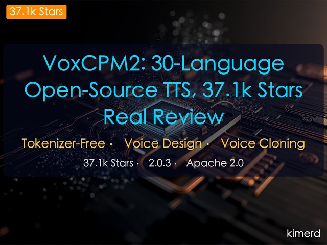 37.1k Stars Open-Source TTS System - Tokenizer-Free, 48kHz, Voice Cloning